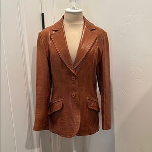 Brown Genuine Leather Women's Jacket